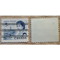 Канада 1967 Королева Елизавета II, рыболовный порт на побережье Атлантического океана. Mi-CA 402AxV