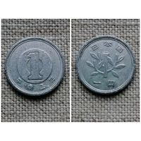 Япония 1 йена 1990 (2 год эпоха Хэйсэй)