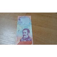 5 боливаров  2018 года Венесуэлы с рубля **55786
