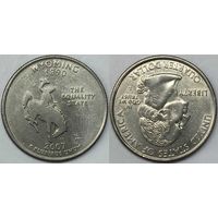 25 центов(квотер) США 2007г D, Вайоминг