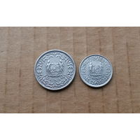 Суринам, 25 центов 2009 г. и 10 центов 1989 г., одним лотом