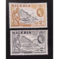 Великобритания. Нигерия\1035\ 1953-56 ми74-75 Добыча олова