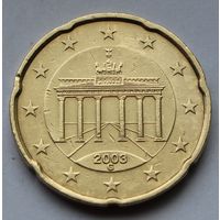 Германия, 20 евроцентов 2003 г. G