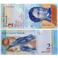 Венесуэла. 2 боливара (образца 24.05.2007 года, P88b, UNC)
