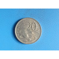 Австралия 20 центов 1968 год утконос