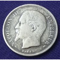 50 центов 1854 года. Наполеон III. Серебро.
