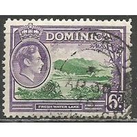 Доминика. Король Георг VI. Речной пейзаж. 1938г. Mi#100.