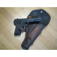 Пистолет ТТ детский пневматический в металлическом корпусе, с кобурой из кирзы и кожи.