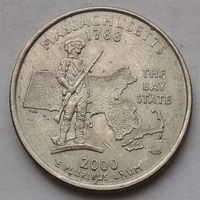 США 25 центов (квотер) 2000 г. P. Штат Массачусетс