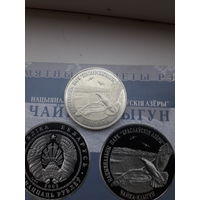 РБ 20 рублей 2003 год/ чайка- клыгун/ серебро