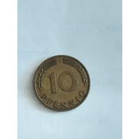 10 пфеннигов 1950 г.J. Германия.