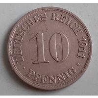 Германия 10 пфеннигов, 1911"A" (12-3-1(в))