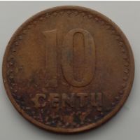 10 центов 1991 Литва. Возможен обмен
