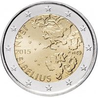 2 евро Финляндия 2015 150 лет со дня рождения Яна Сибелиуса