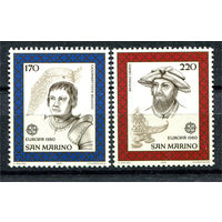 Сан-Марино - 1980г. - Известные люди - полная серия, MNH, потрескавшийся клей [Mi 1212-1213] - 2 марки