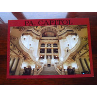 С005-3063 Открытка PA Capitol Pennsylvania Capitol Капитолий Пенсильвания США Конец 1990-х – начало 2000-х Подписана