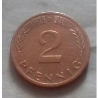 2 пфеннига, Германия 1974 D