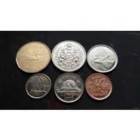 Сборка Канады 1 доллар,50,25,10,5 и 1 центов (Состояние на фото)