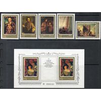 Эрмитаж (Немецкая живопись) СССР 1983 год (5449-5454) серия из 5 марок и 1 номерного блока