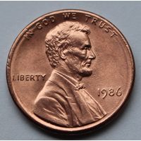 США, 1 цент 1986 г.