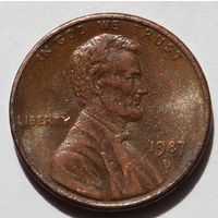 США, 1 цент 1987 г. D