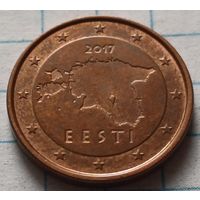 Эстония 1 евроцент, 2017     ( 2-1-8 )