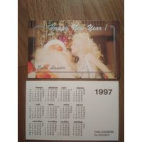 Карманный календарик.С новым годом.1997 год