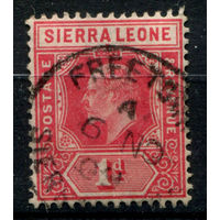 Британские колонии - Сьерра Леоне - 1903г. - король Эдуард VII, 1 Р - 1 марка - гашёная. Без МЦ!