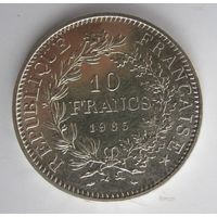 Франция 10 франков 1965, серебро. v.-04