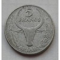 Мадагаскар 5 франков 1977 г.