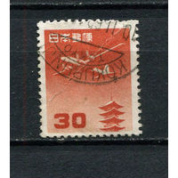 Япония - 1952/1961 - Авиация 30Y - [Mi.599A] - 1 марка. Гашеная.  (Лот 75CN)