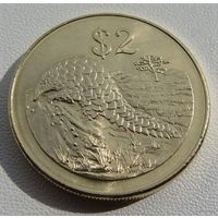 Зимбабве. 2 доллара 2001 год  КМ#12а  "Муравьед - Панголин"