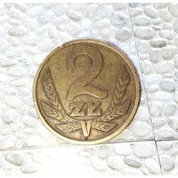 2 злотых 1976 года Польша. Народная Республика. Красивая монета! Родная патина!
