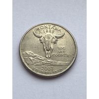 25 центов 2007 г. Монтана, США