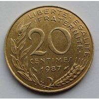 Франция 20 сантимов. 1987