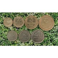 Сборный лот монет СССР 1989 года (всего 7 штук).