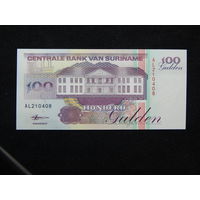 Суринам 100 гульденов 1998г.UNC