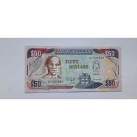 Ямайка 50 долларов 2010 года UNC 50-й юбилей Банка Ямайки.