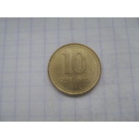 Аргентина 10 центавос 1992г (chili).km107