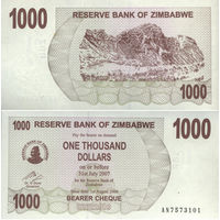 Зимбабве 1000 Долларов 2006 UNC П1-414
