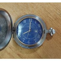 Карманные часы Молния узорные кварц, с рубля.