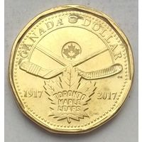 Канада 1 доллар 2017 г. 100 лет хоккейному клубу Toronto Maple Leafs