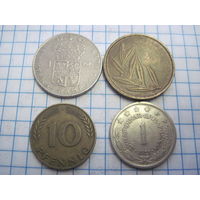 Четыре монеты/9 с рубля!