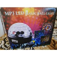 Светодиодный диско-шар MP3 Led Magic Ball Light с пультом управления