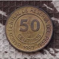 Перу 50 центов (сентимо) 1987 года