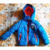 Куртка голубая с оранжевыми вставками на 1.5-2.5г, б.у