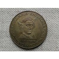 Медаль памятная/Германия (ФРГ) "Христофор Колумб, исследователь Америки"/ Корабль