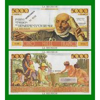 [КОПИЯ] Реюньон 5000 франков 1965г. Образец.