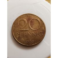 ГДР 20 пфеннингов 1969 год