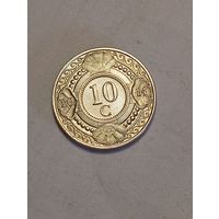 Антилы 10 центов 2014 года